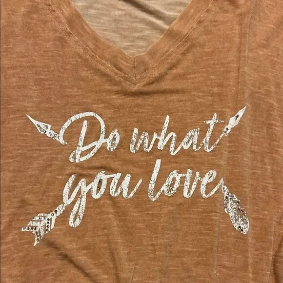 TruSelf Dolman Sleeve Lightweight V Neck Women's Graphic Top - Picture 6 of 7